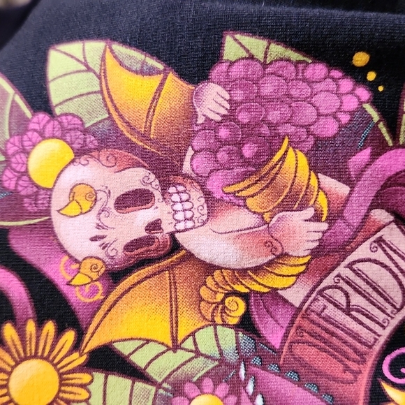 Dia de Los Muertos *¡AY GÜEY! Catrina XL 3/4 Sleeve NWOT Skeletons SO CUTE! - Picture 13 of 13